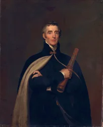 Arthur Wellesley, Herzog von Wellington, mit einem Teleskop